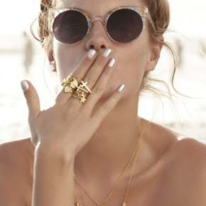 Beach-y and beautiful in gold. 