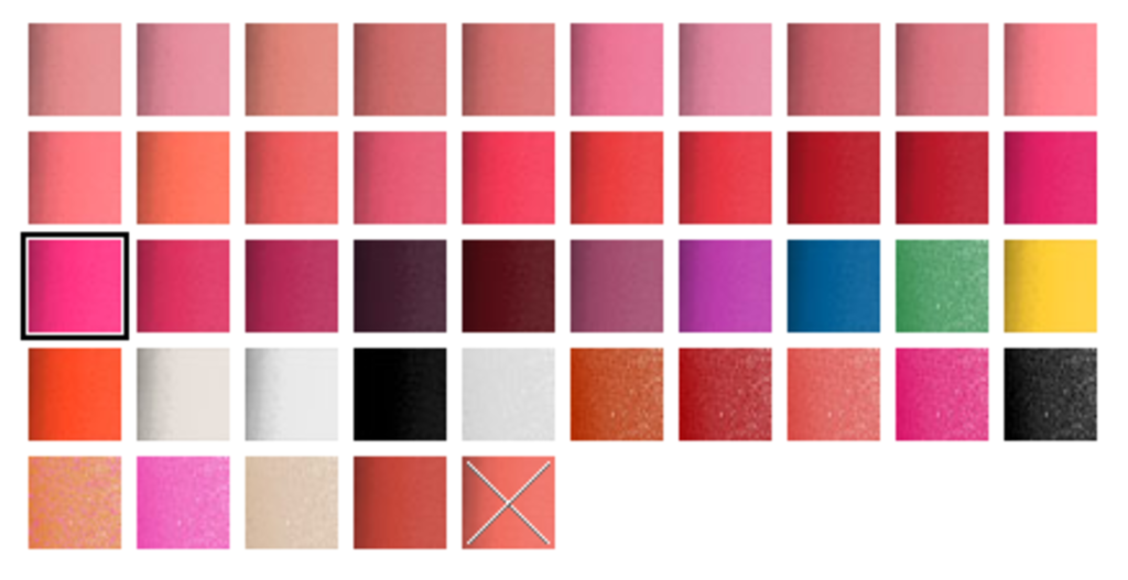different shades of pink Color Palette