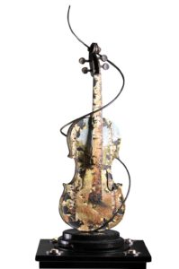 Painted Violin - Dave Reiter - front view