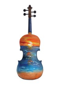 Painted Violin - Kate Wyman - back view
