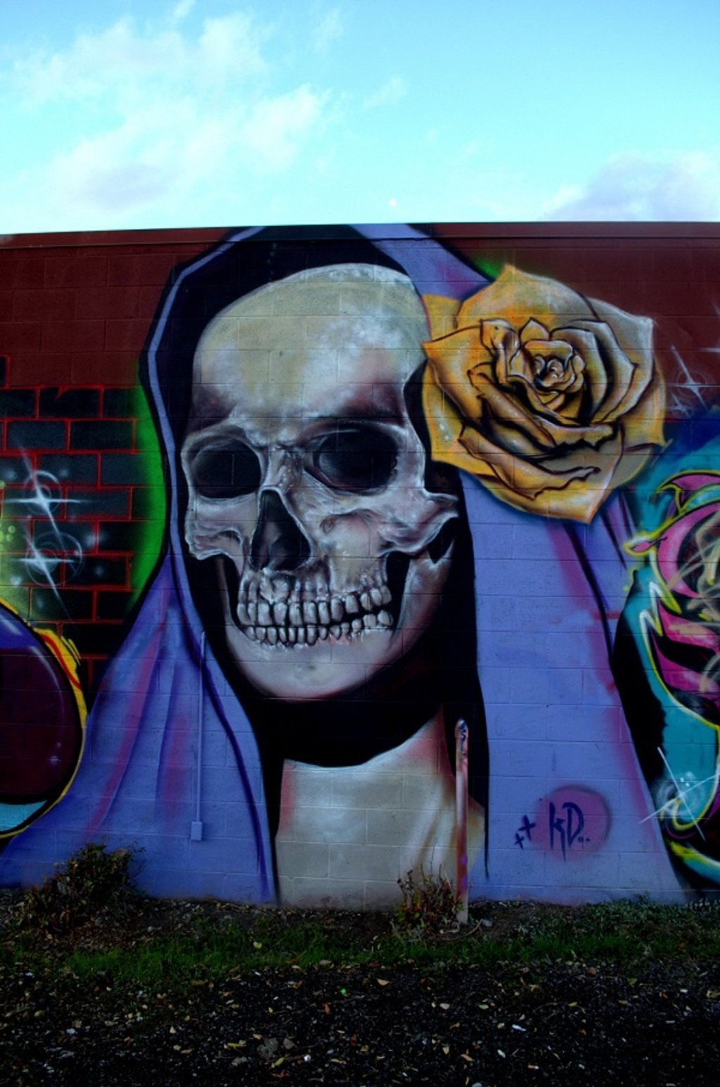 Skull Mural by Saten