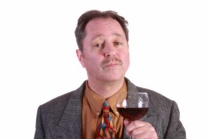 Man with red wine