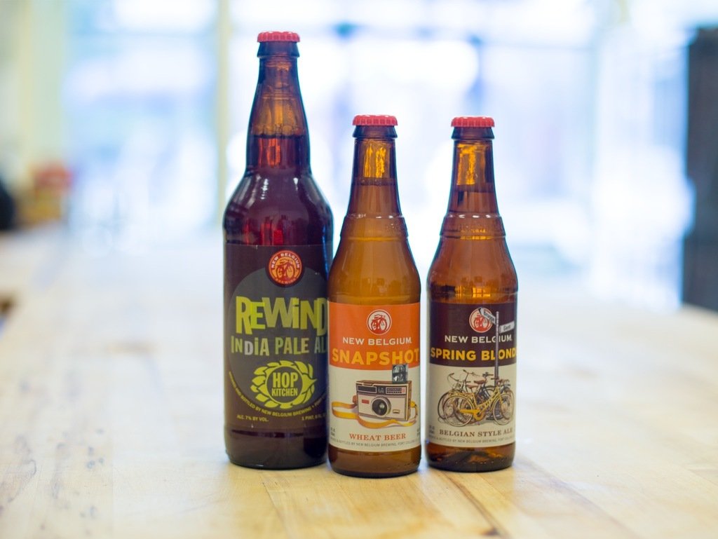 New Belgium beers. Photo by Camille Breslin.