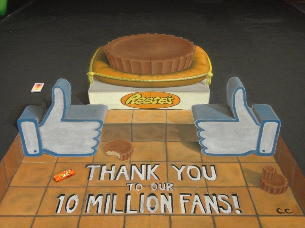 Reeses comissioned 10 Million Fans piece, photo courtesy of Chris Carlson