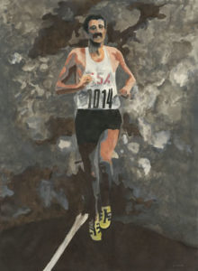 Watercolor - Olympic Athlete Frank Shorter - Carrie Diaz