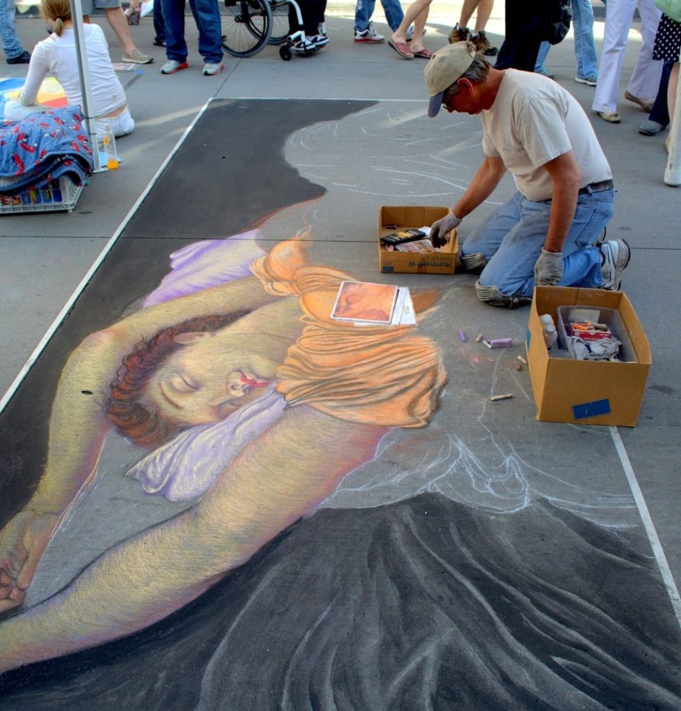 Chalk Fest 2014, featured artist mural