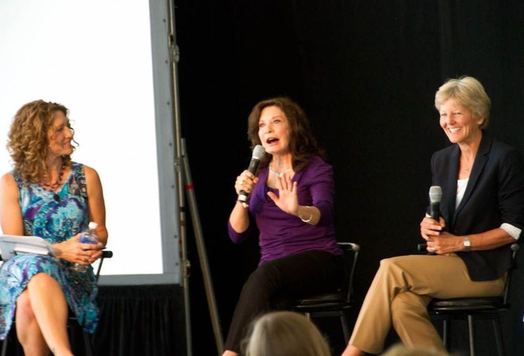 Susie Wargin, Linda Alvarado and Ceal Barry during the panel discussion.