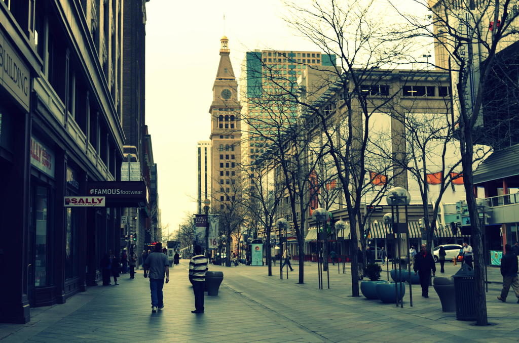 16th Street Mall on a Winter's Day, photo by Lindsey Bartlett.