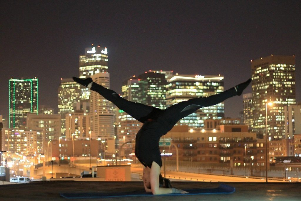 Yoga After Dark with Rachel Bender, photo by Romen Empire