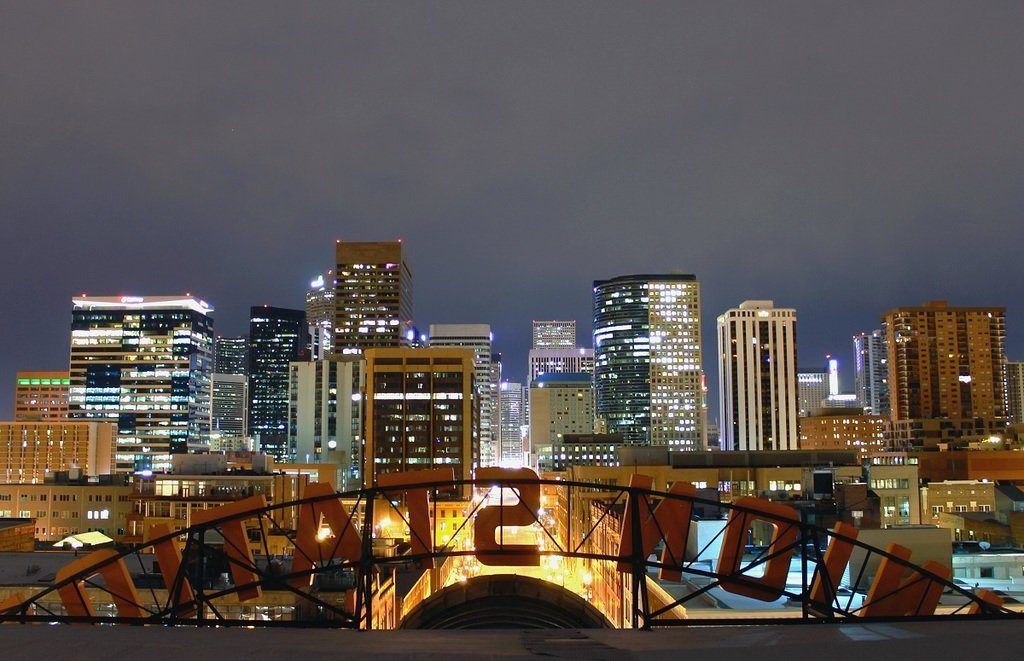 Union Station and Denver skyline, photo by Romen Empire.