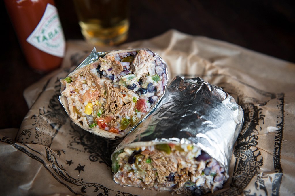 Illegal Pete's burrito. Photo by Glenn Ross. 