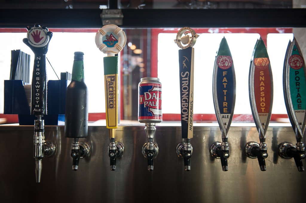 Beers on tap at Illegal Pete's. Photo by Glenn Ross.