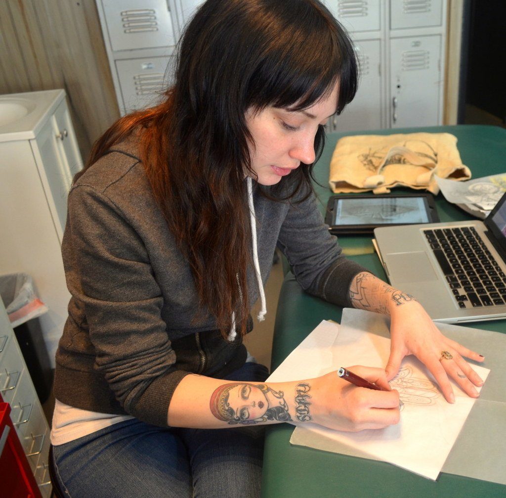 Rochelle Marion working at Ritual, photo by Lindsey Bartlett.