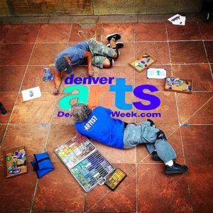 "Denver Arts Week" - Chalk Art photo by Michael Rieger - featuring Randy Segura & Kyle Banister