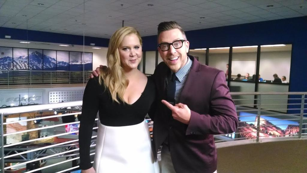 Chris with comedian Amy Schumer