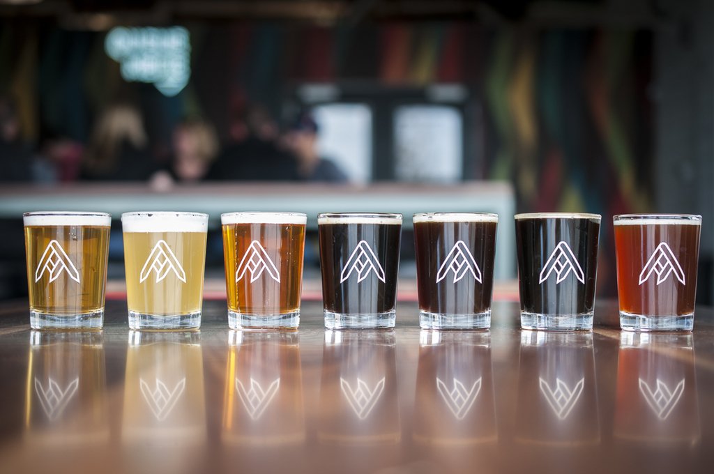 Ratio beer flight. Photo by Candace Peterson