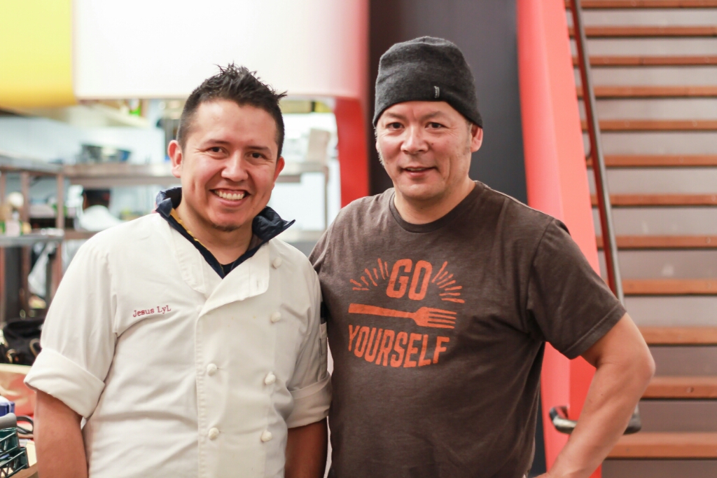 Jesus Silva & Jeff Osaka at Sushi-Rama. Photo by Romeo Fernandez.