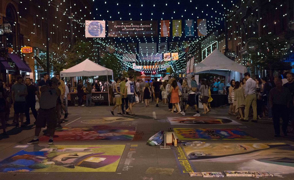Denver Chalk Art Festival by night. All photos by Brittany Werges.