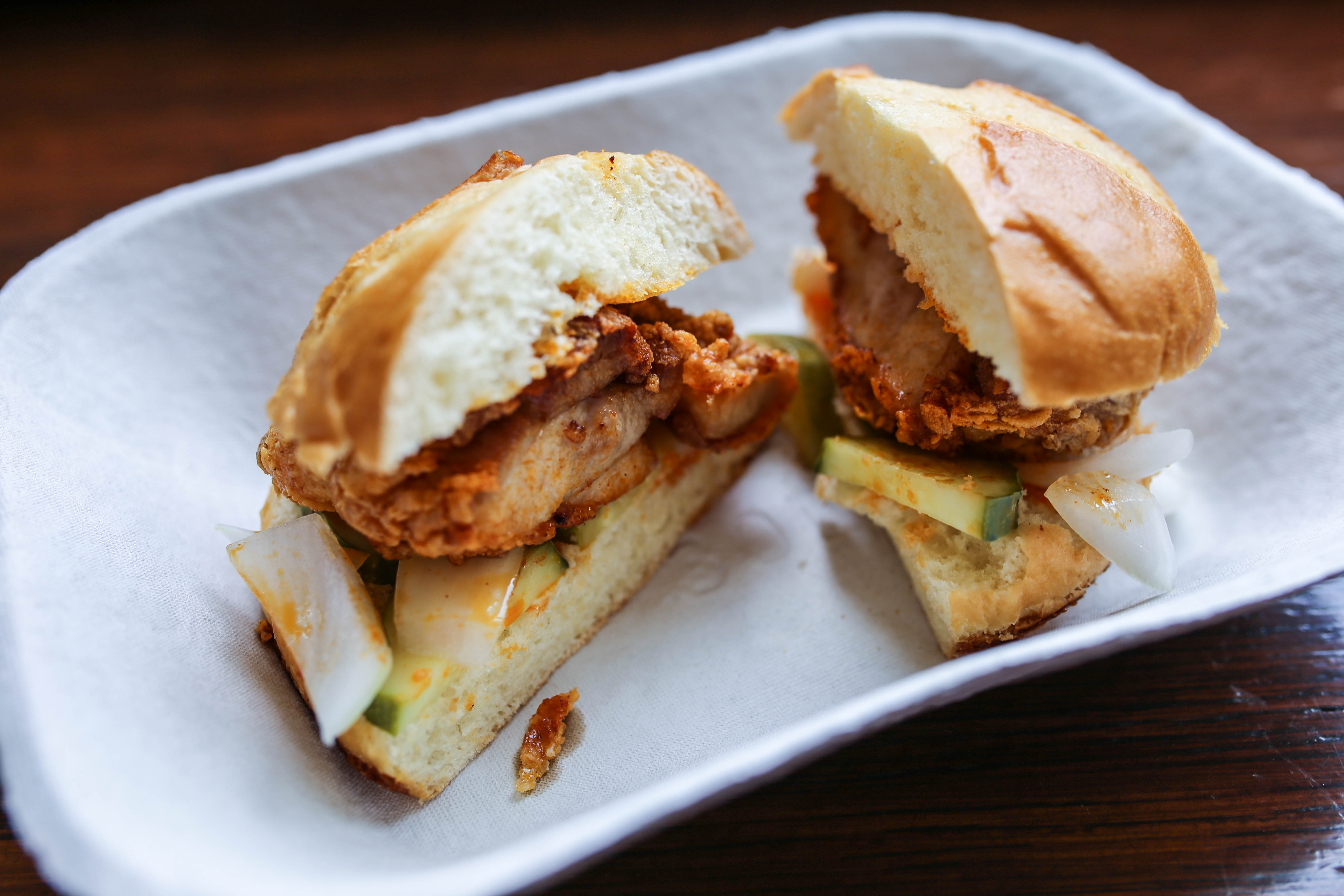 Fried chicken sandwich at the Regional. Photo by Danielle Webster. 