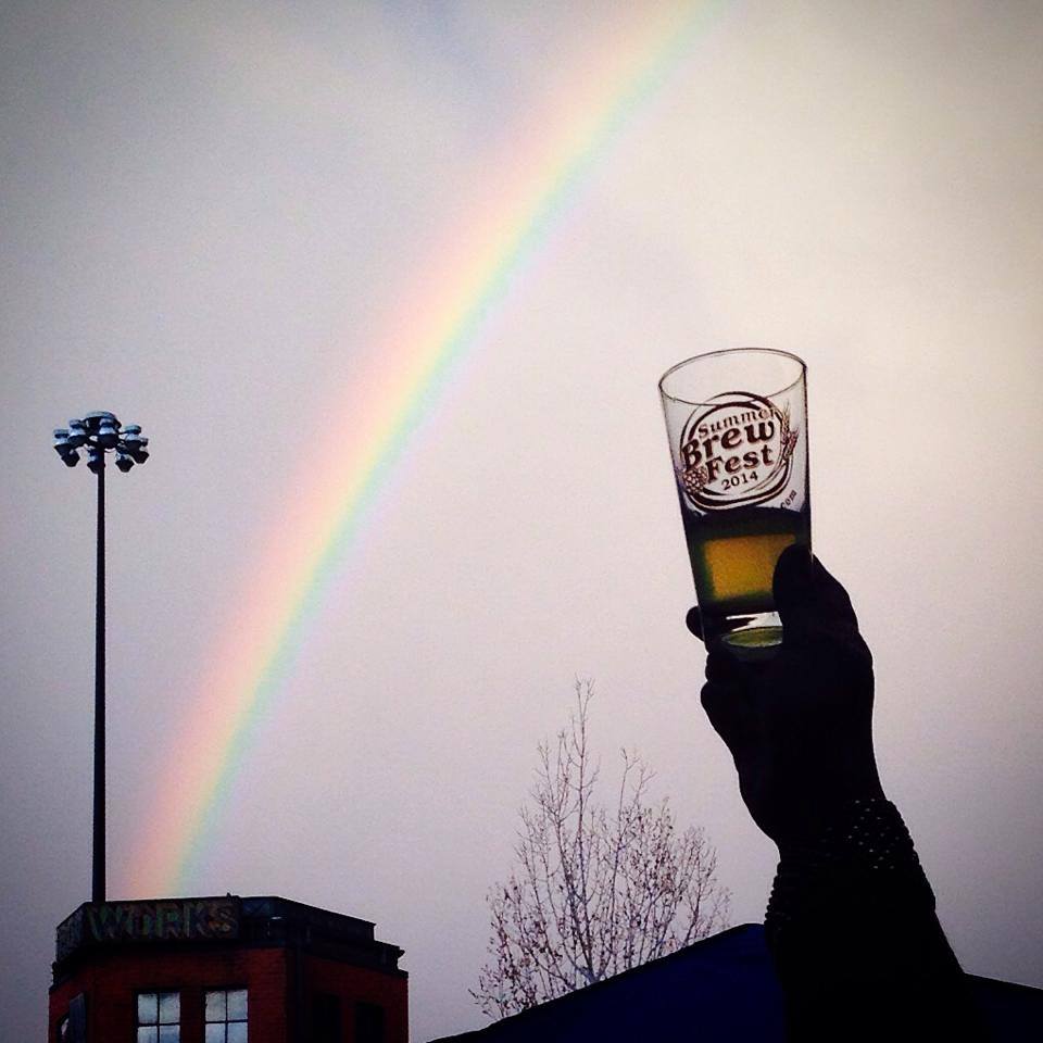 Last year's Summer Brew Fest rainbow. Photo courtesy of Denver Beer Fest Facebook.