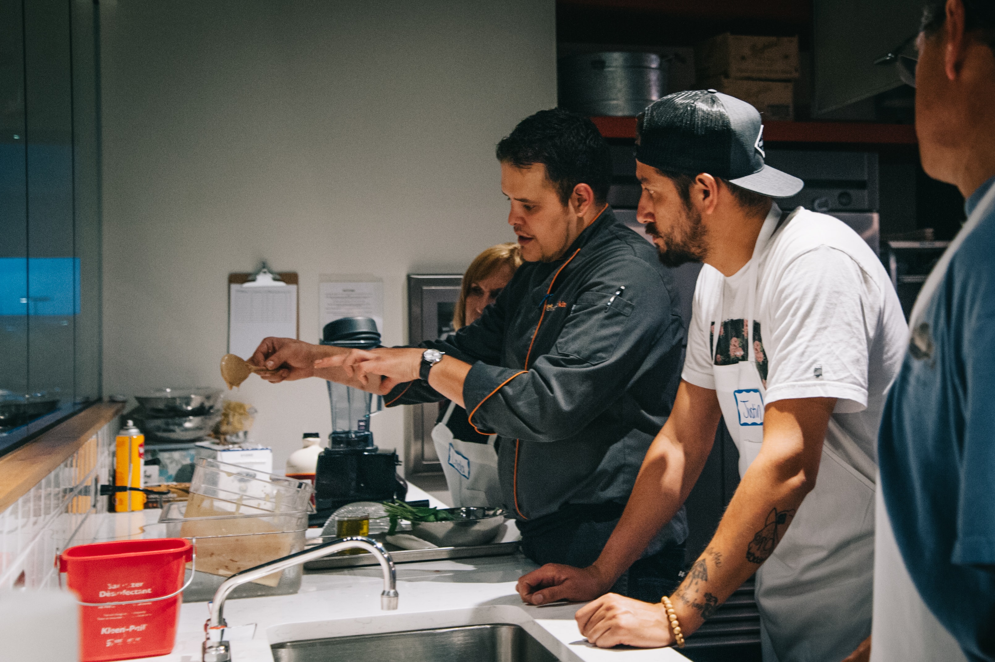 Chef Albert Gonzales of Uncorked Kitchen with Justin De La Rosa of 303 Magazine. 