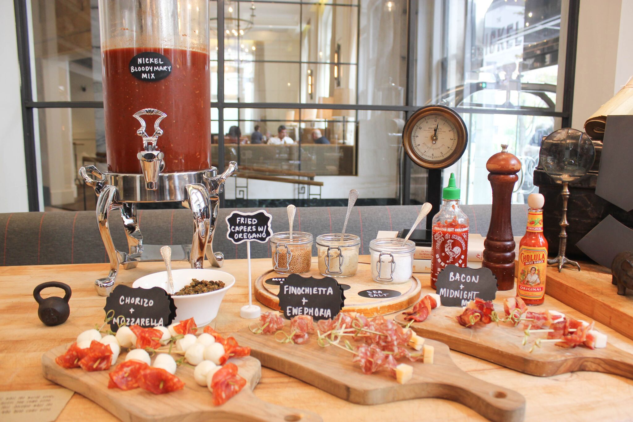 Build your own Bloody Mary. Photo courtesy of The Nickel. 