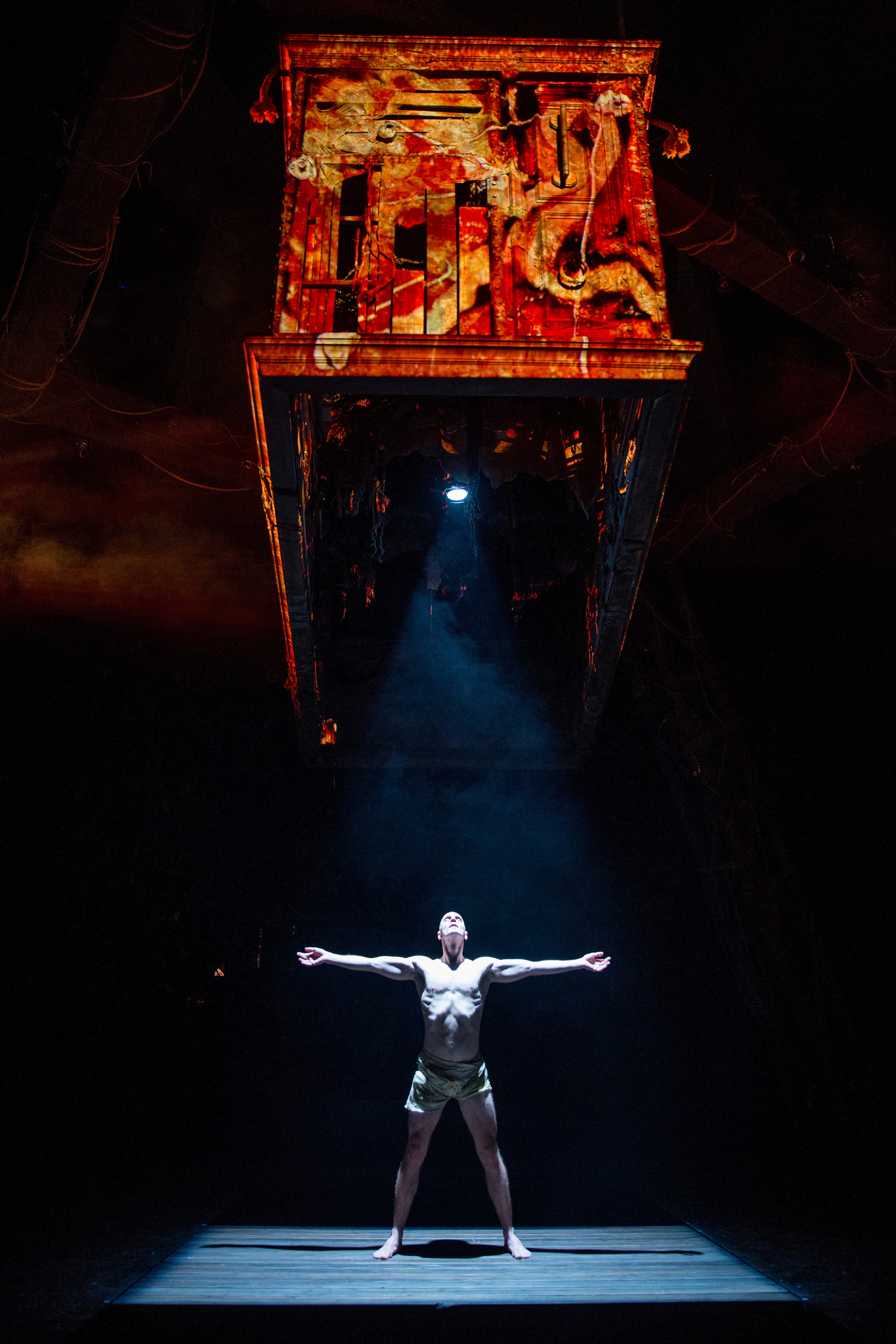 Mark Junek as the Creature in DCPA's production of Frankenstein. Photo courtesy of DCPA and AdamsVisCom.