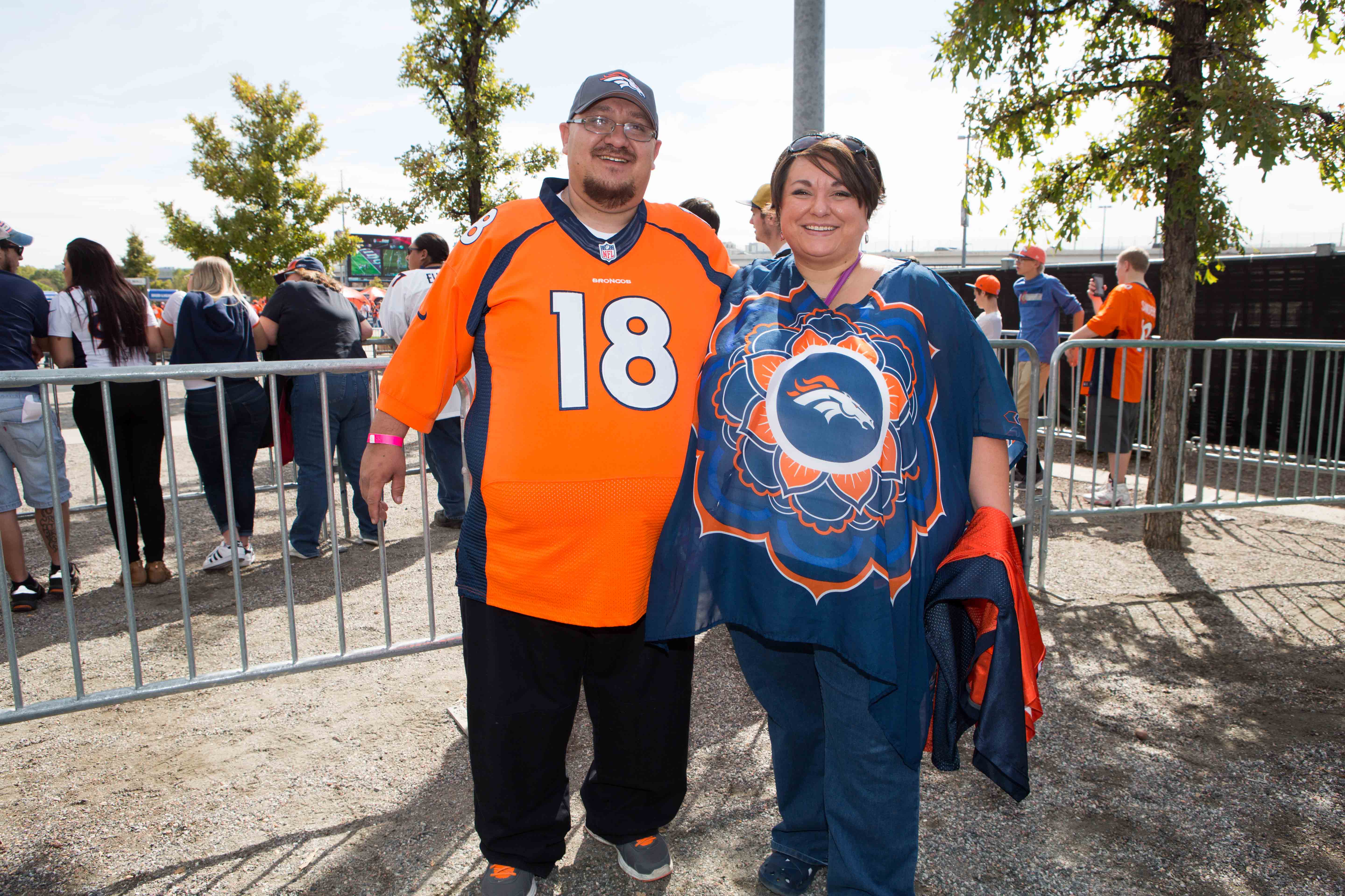We were #obsessed with this poncho, this Broncos fan laughed and admitted that she found it on Amazon. 