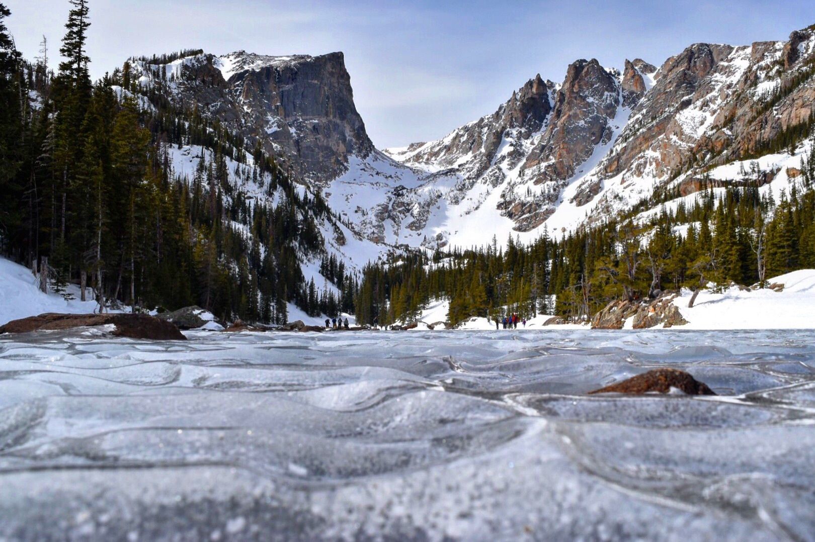 Emerald Lake, Hike, Rocky Mountain National Park, winter