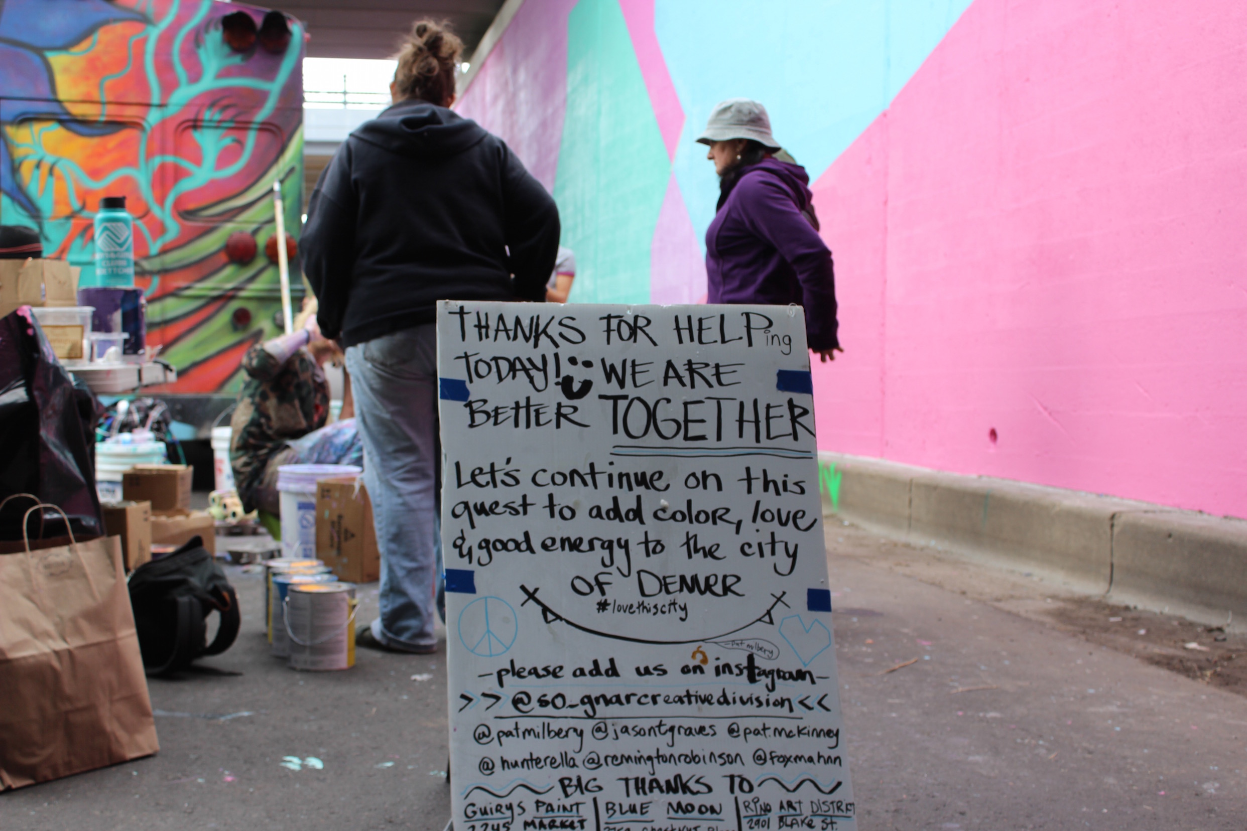 Underpass Painting SoGnar Denver, Denver street artists, Cori Anderson, 303 Magazine