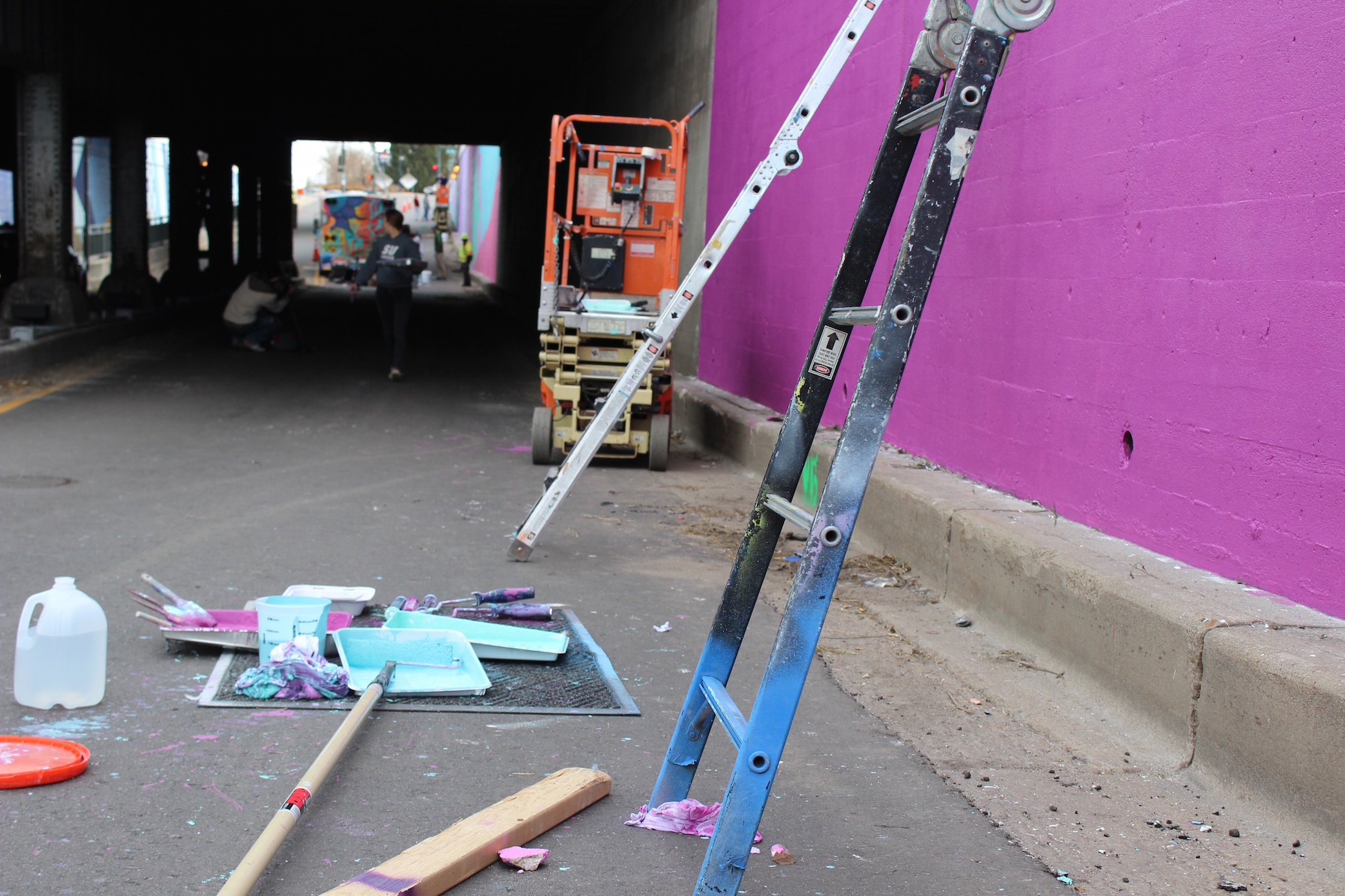 Underpass Painting So-Gnar Denver, Denver street artists, Cori Anderson, 303 Magazine