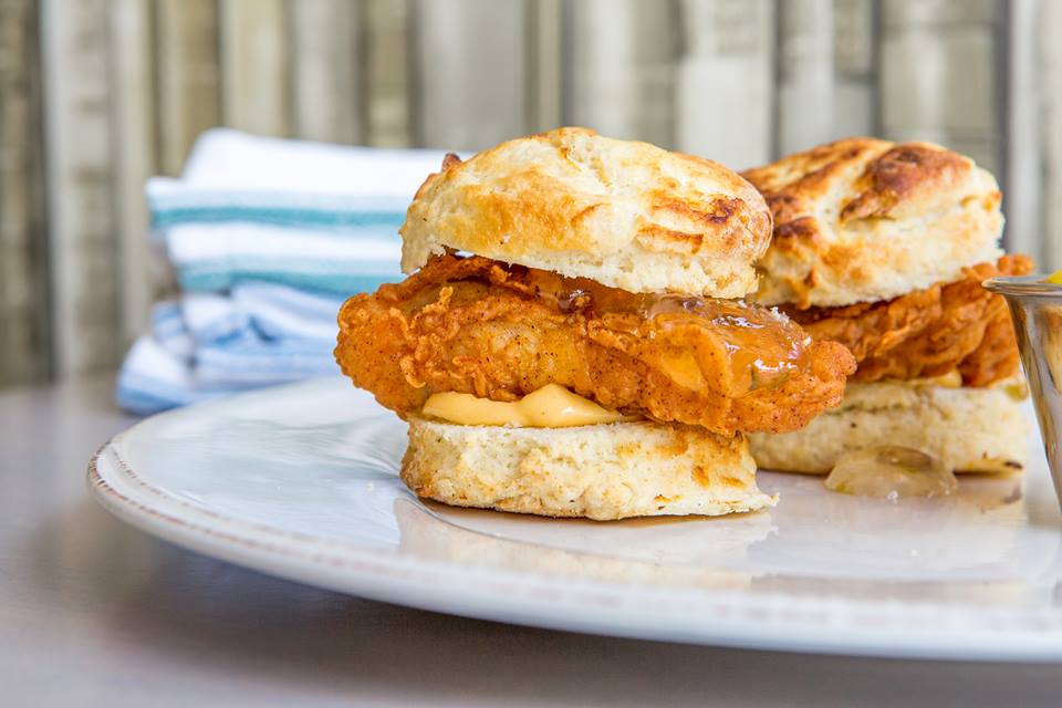 fried chicken biscuit sandwich