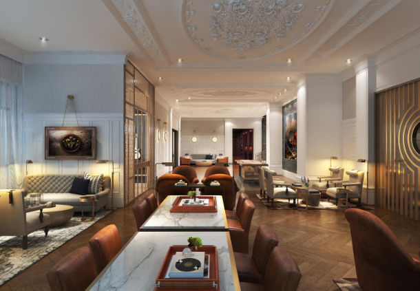 The Lobby of The Elizabeth Hotel in Fort Collins, CO