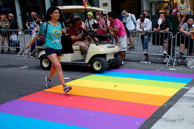 Rainbow crosswalk, rainbow, Peter Burka