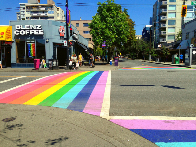 rainbow crosswalk, rainbow, crosswalk, anita hart, flickr