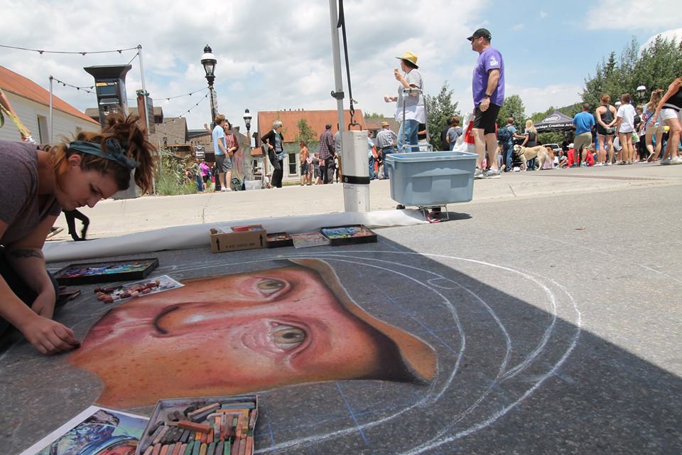 Outdoor Art, Street art, Breckenridge Street art, chalk art