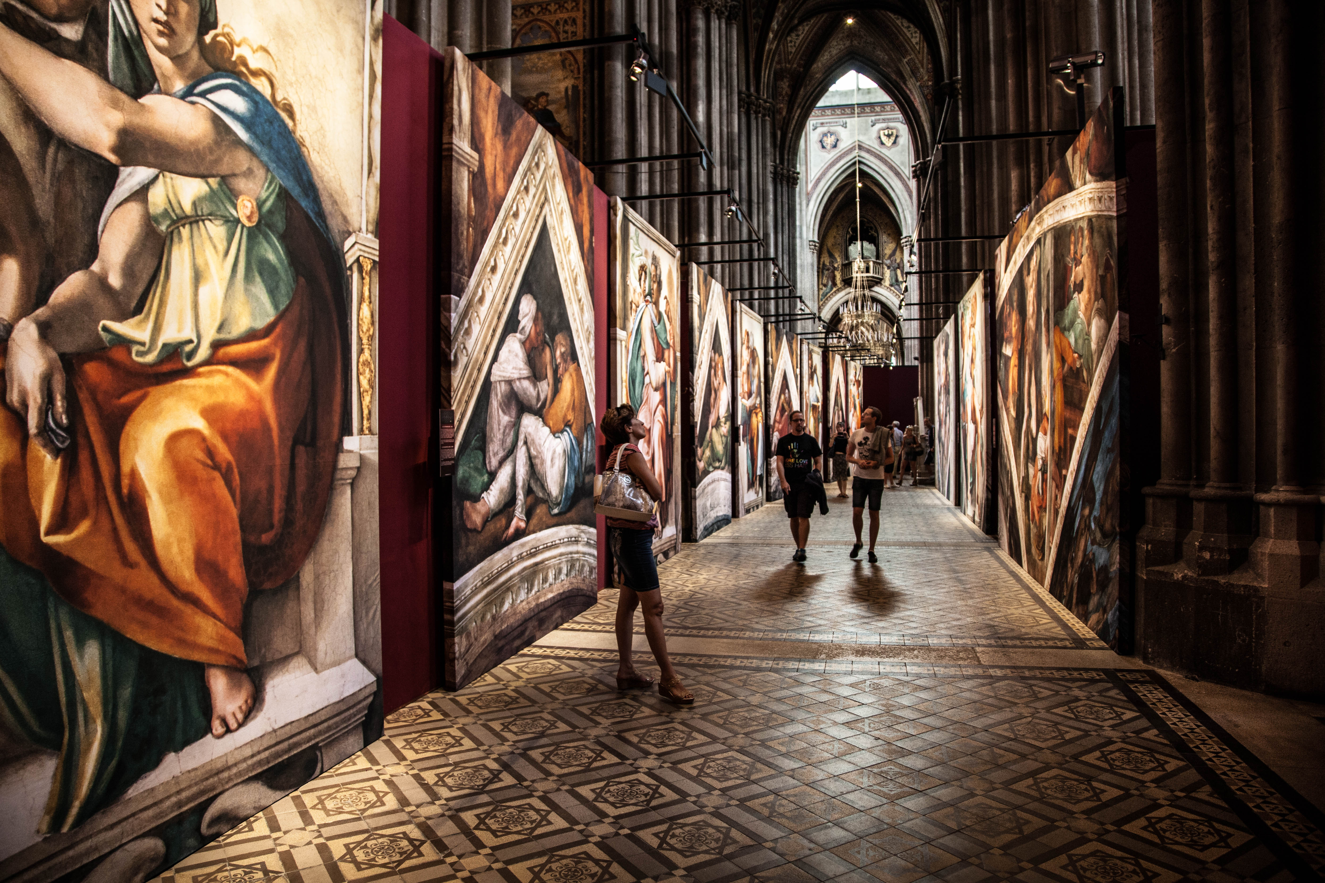 An Exhibit Of Michelangelo S Sistine Chapel Frescoes Is