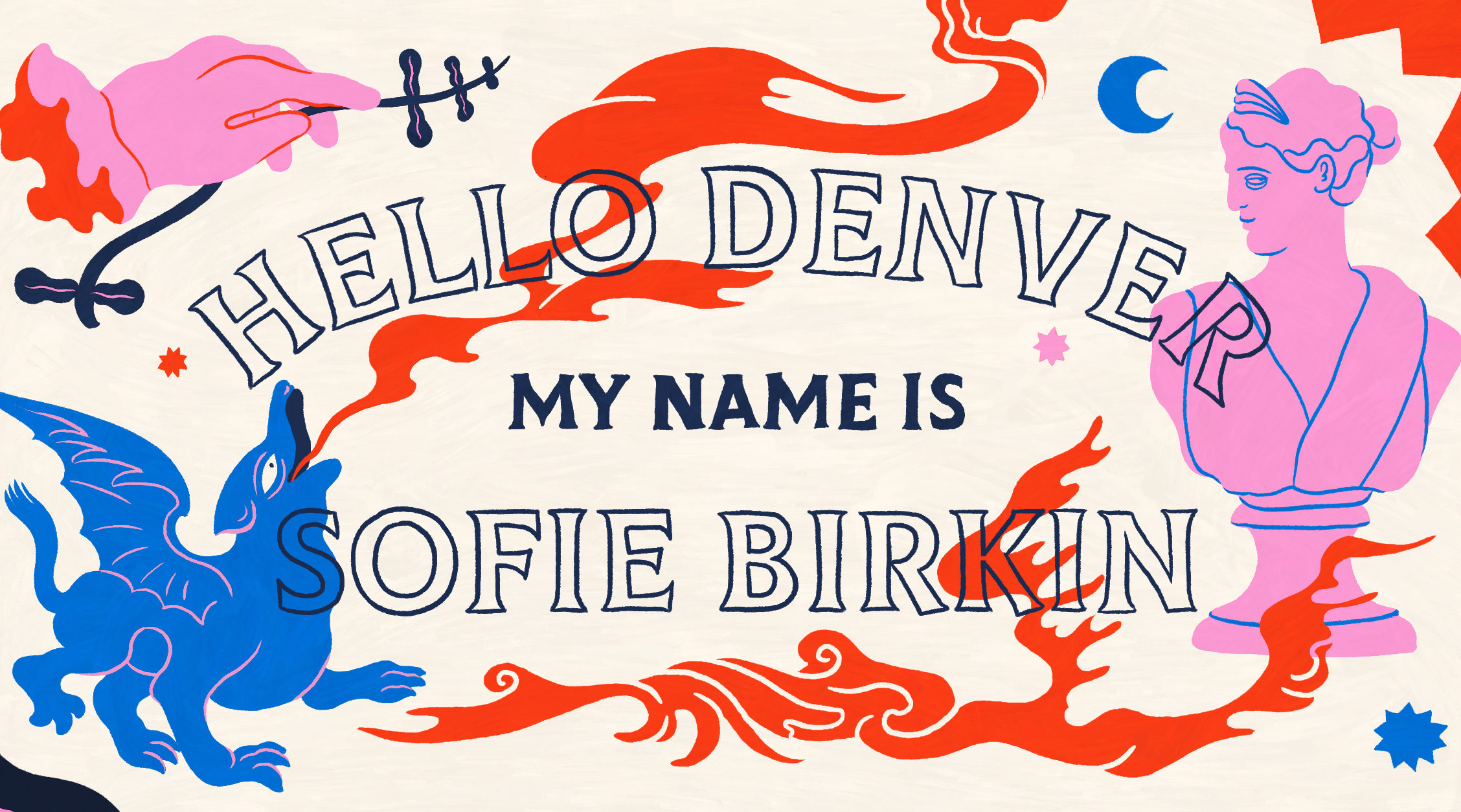 Sofie Birkin, Hello Denver, Hello Denver My Name Is, Cheyenne Dickerson, Madison McMullen, artist, graphic design, art, illustrator, 303 Magazine, 303 art, Cheeseman Park, Denver creatives