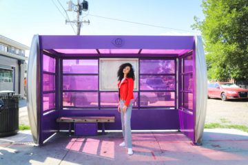 Aaliyah purple background