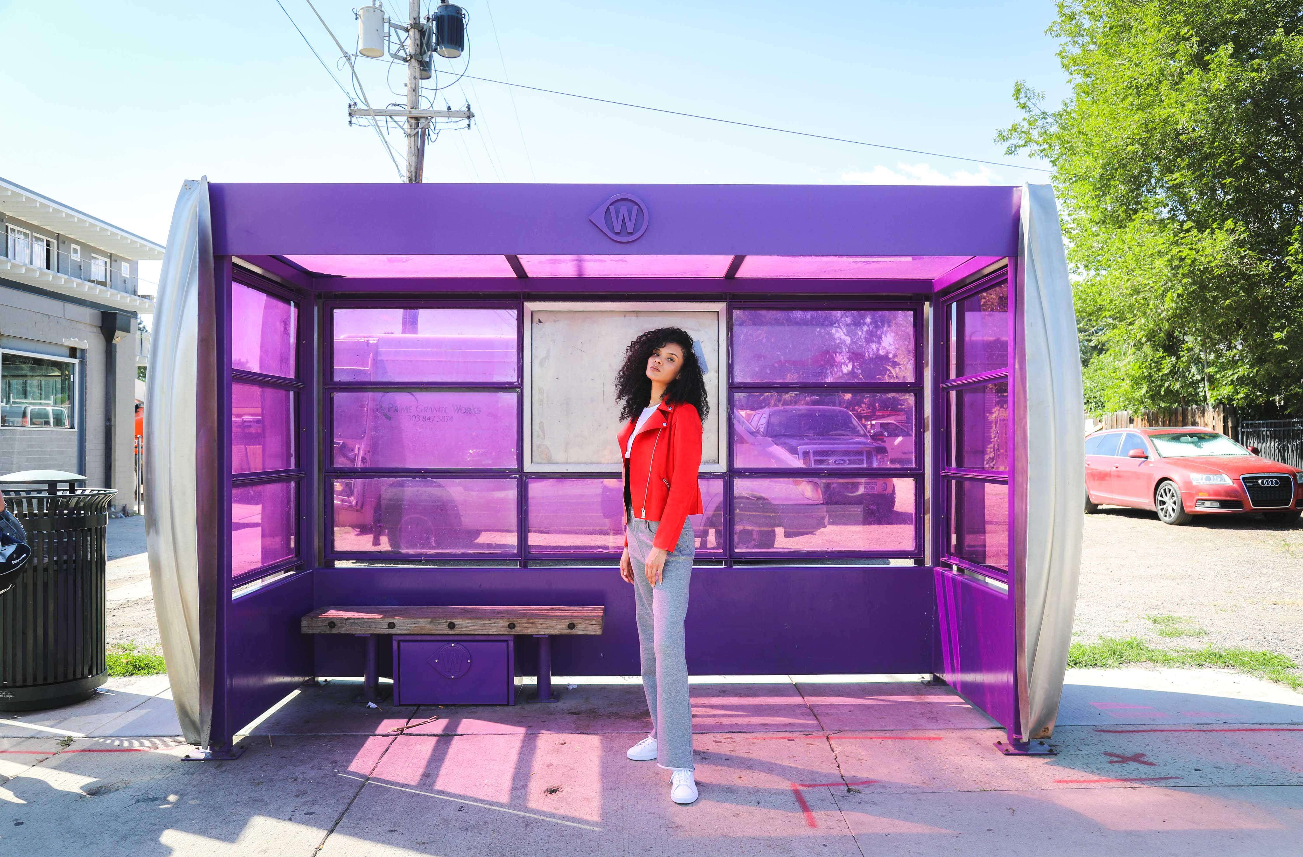 Aaliyah purple background