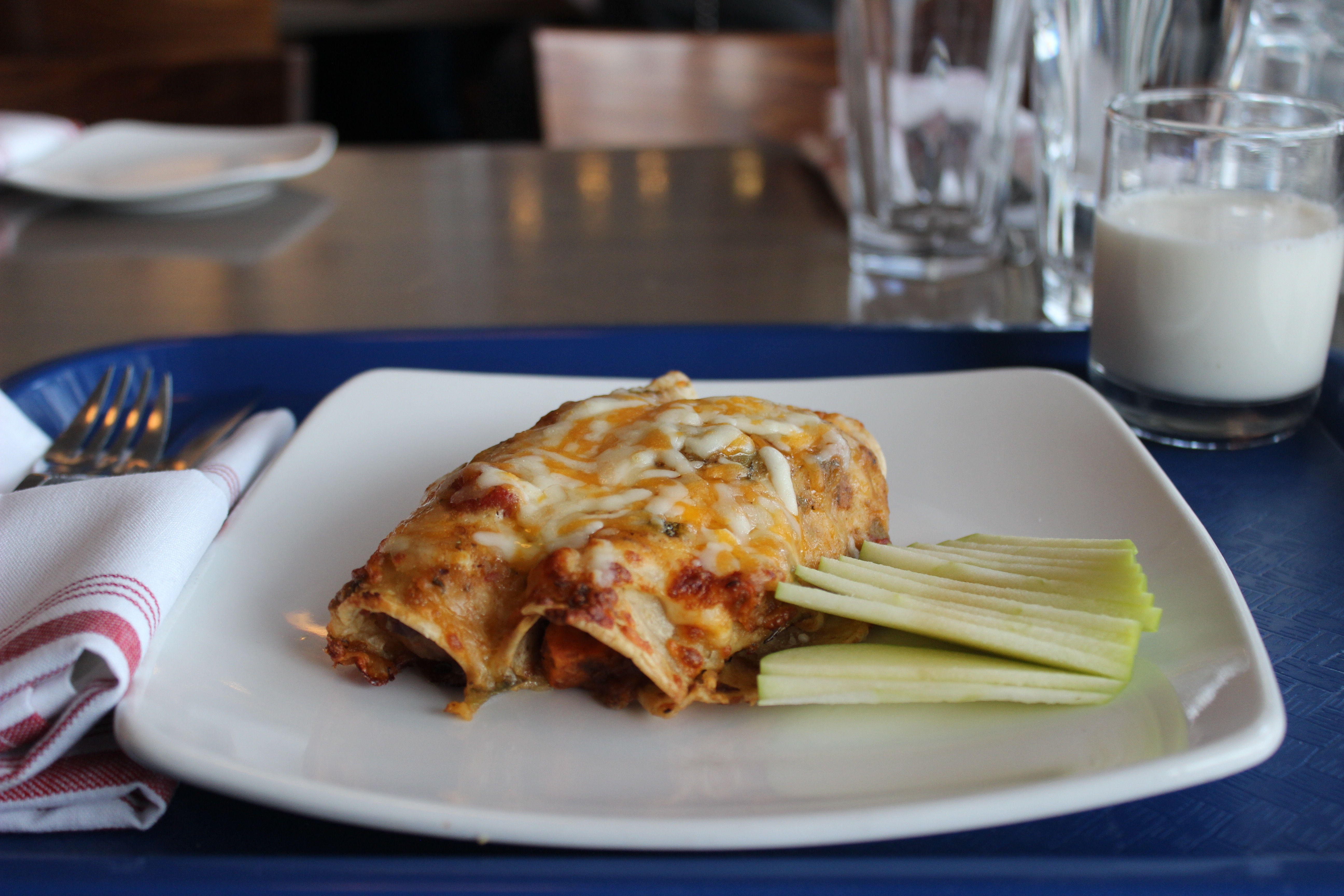 Santo - Sweet potato and black bean enchiladas