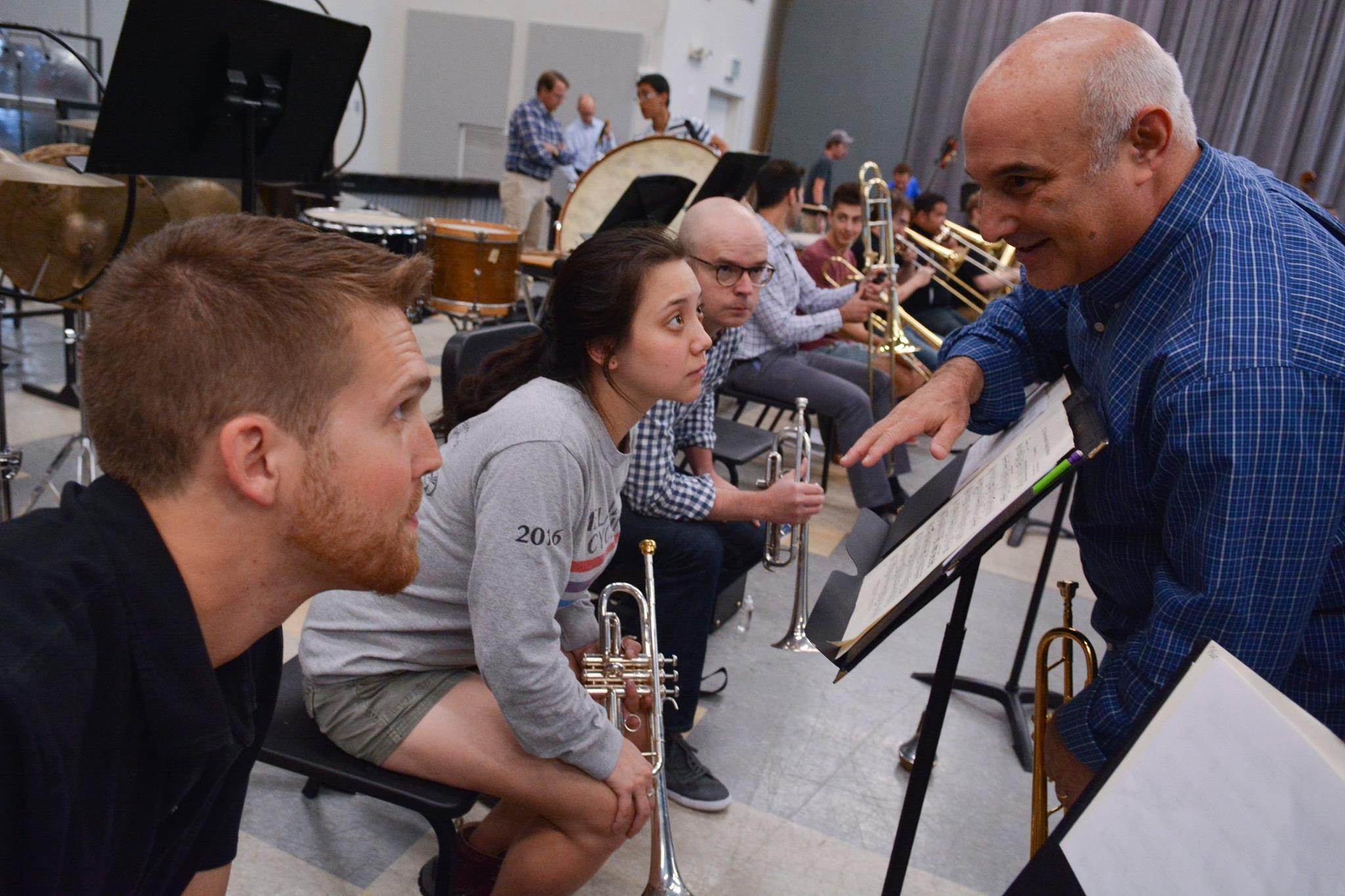 CU Boulder trumpet students receive teaching from a member of the Cleveland Orchestra