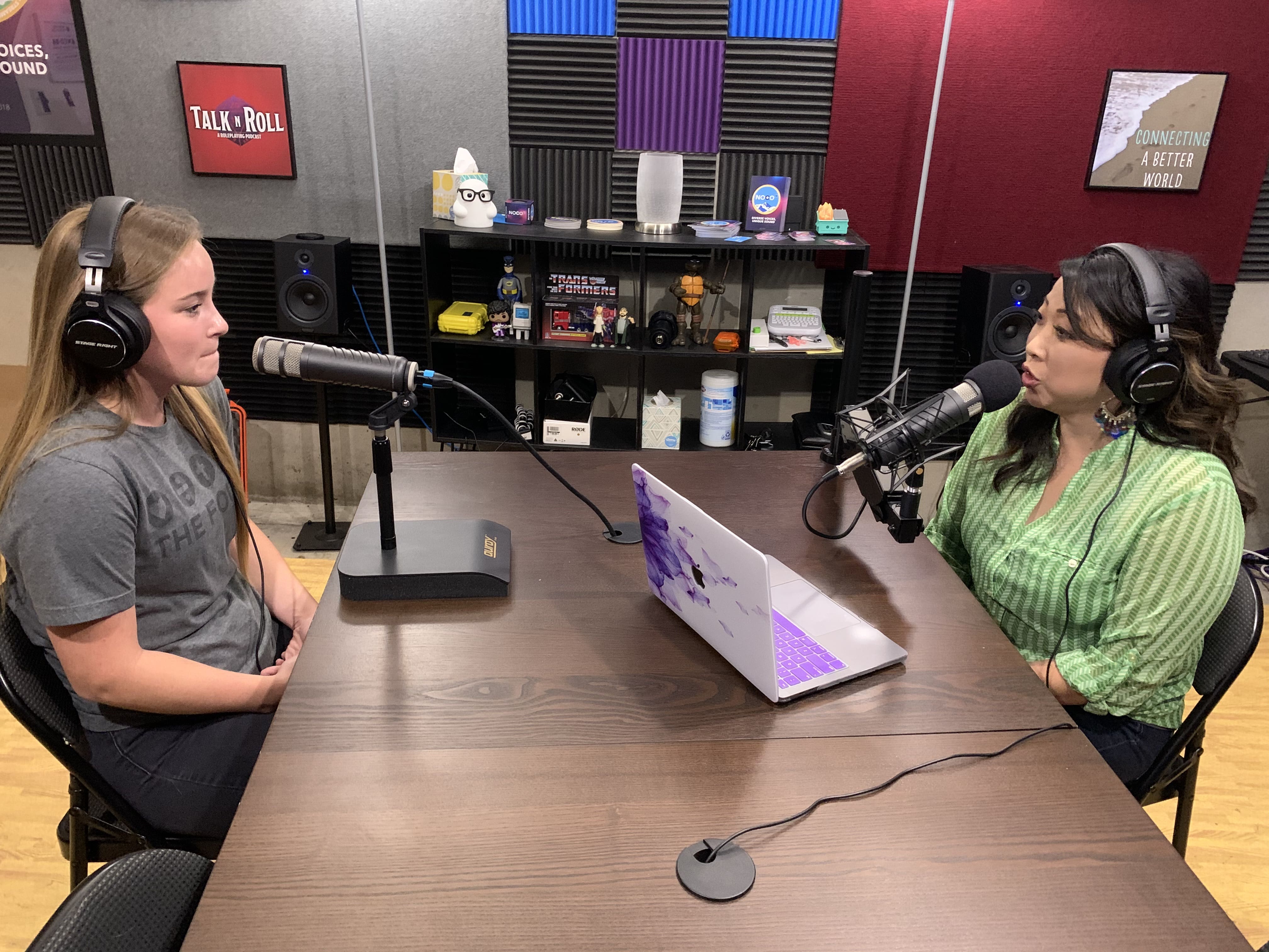 Loudspeaker podcast host Dr. Natalie Phillips with a guest