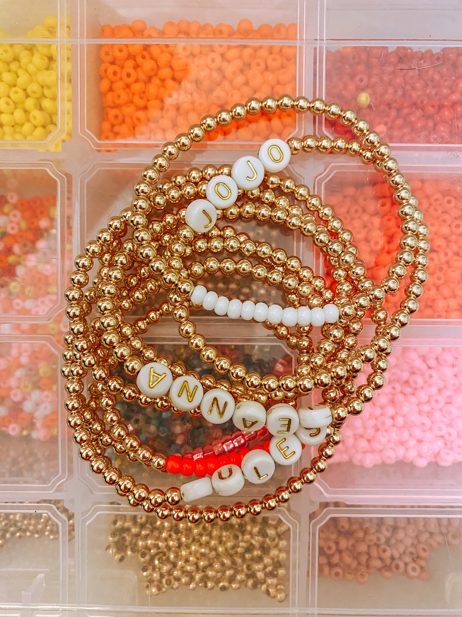 Gold Beaded Bracelet | A Fair-Trade Product | Joffa Nonprofit Artisan Marketplace
