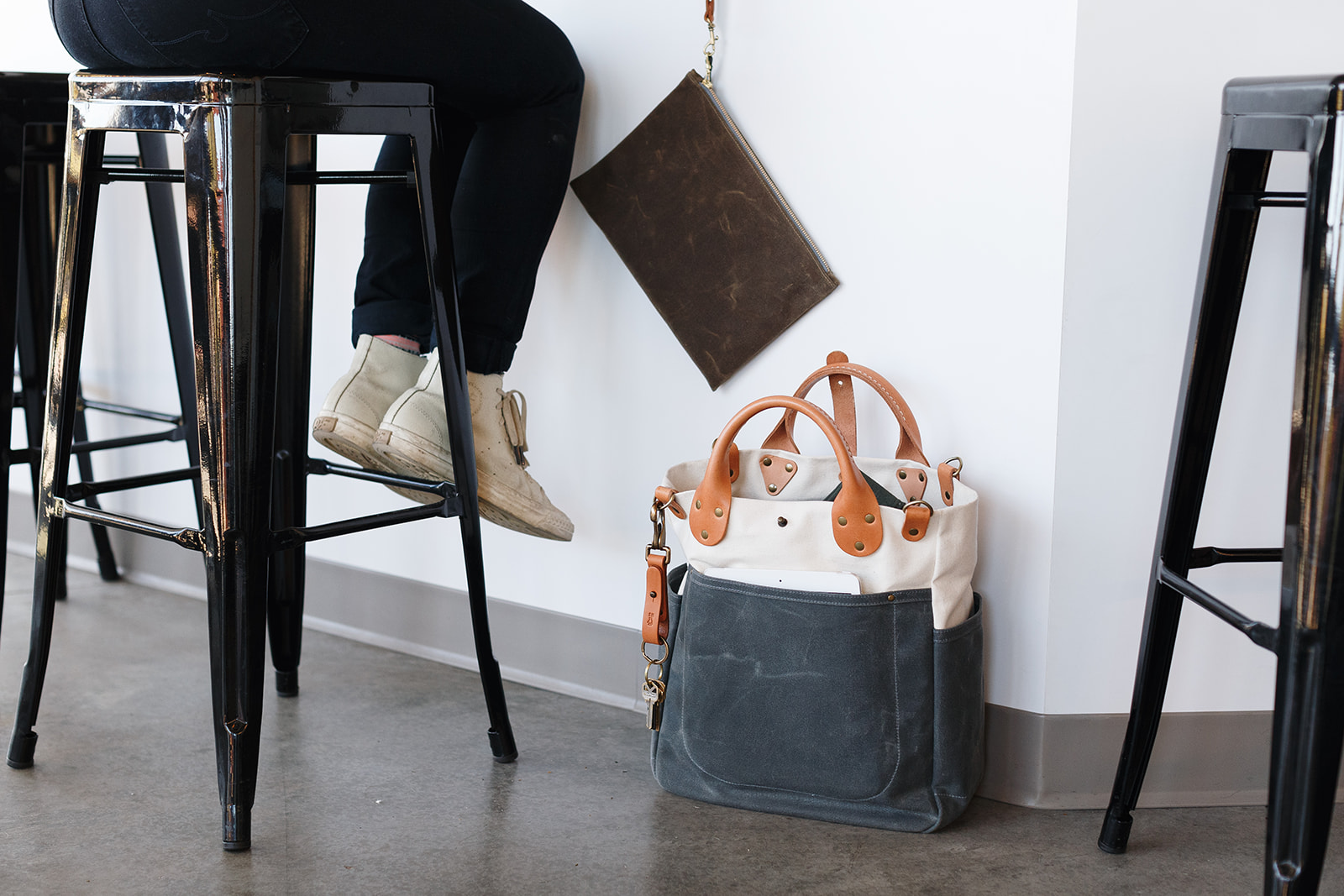 Abby Schirmacher, 303 Magazine, Travel Bags, Pandemic, Logan and Lenora, Winter Session, Sword and Plough, The Fix Leather Studio, Denver Fashion, Leather Goods, Bags
