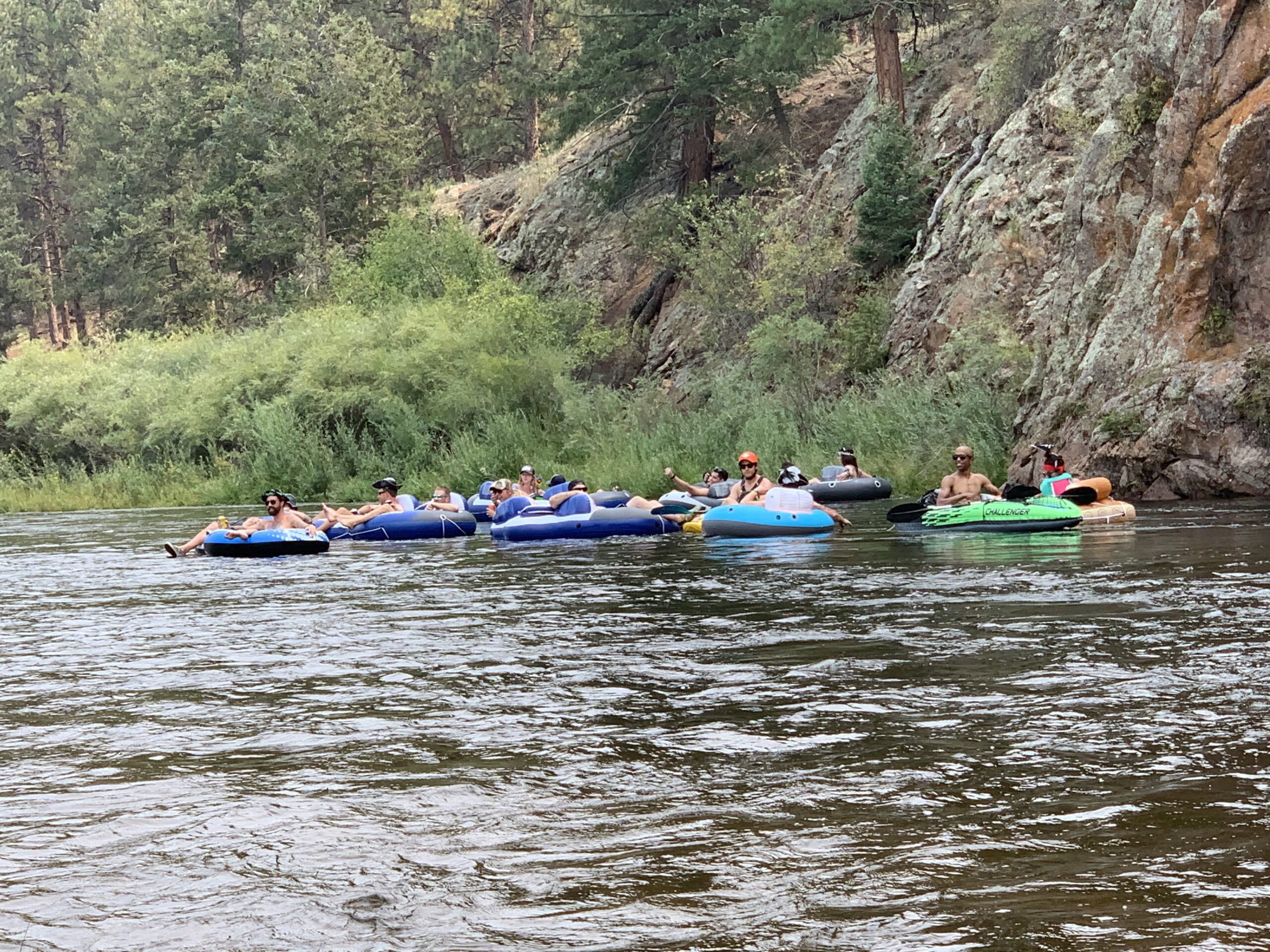 Group of tubers on the South Platte near Deckers