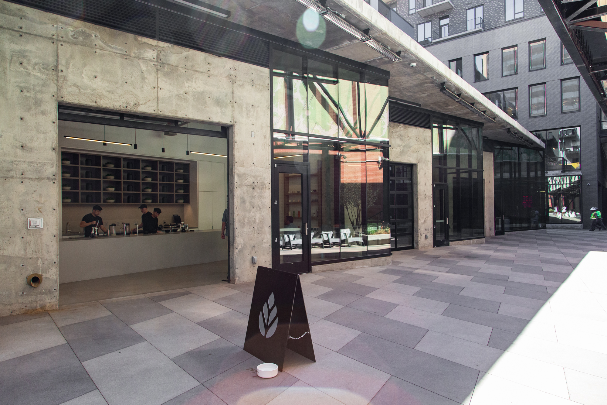 Milk tea outdoor area.