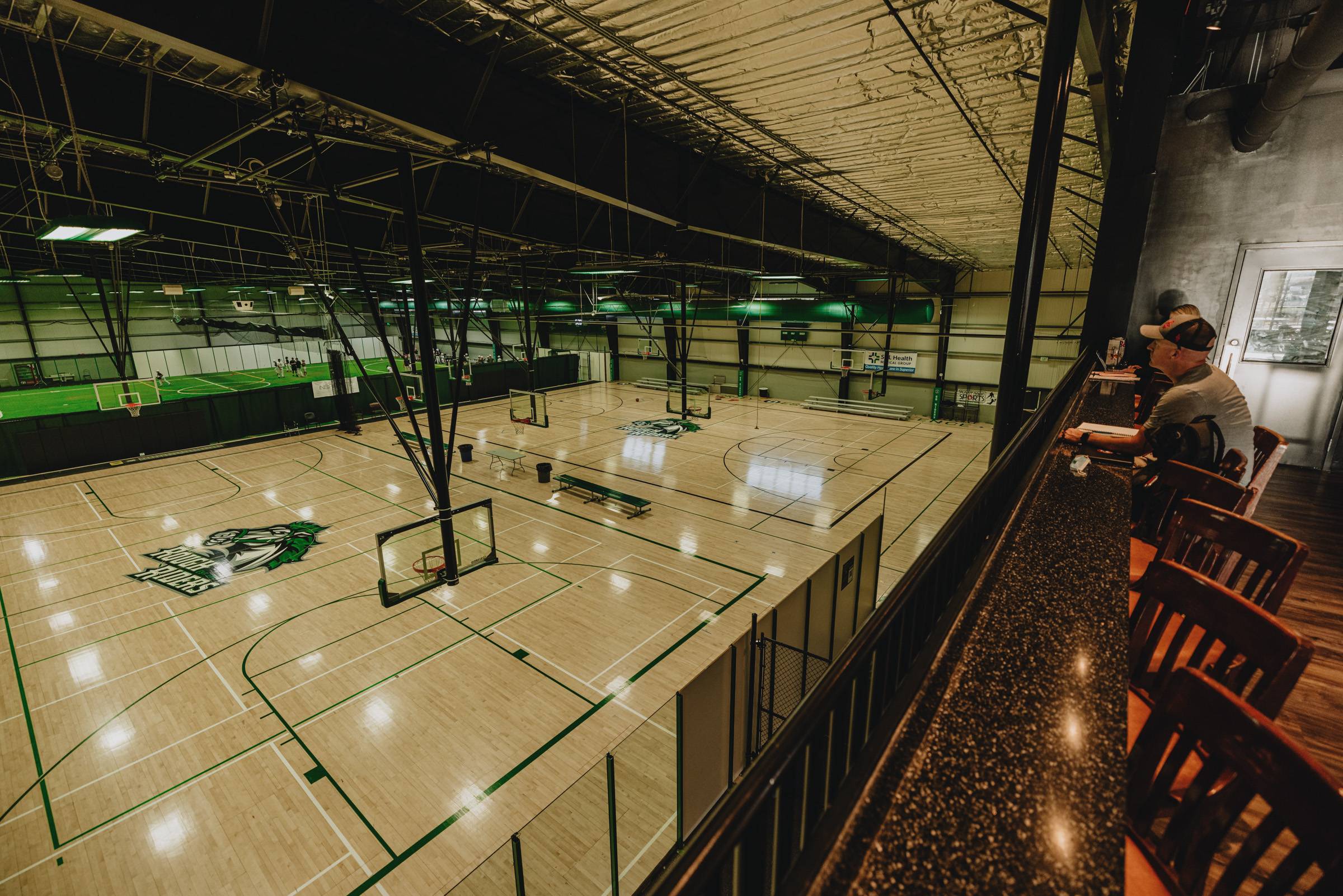 Basketball court at Angry Horse Eatery