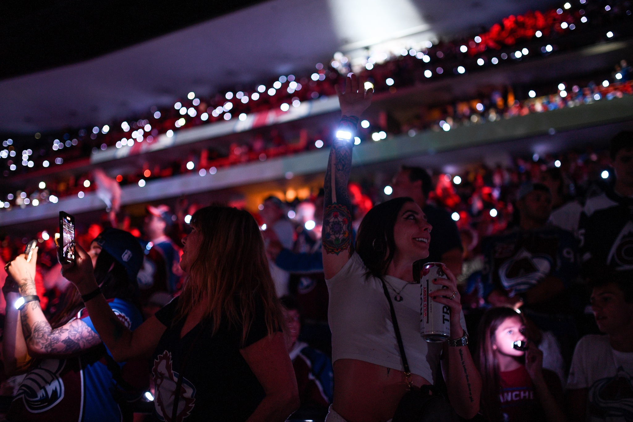 Avalanche fans in Ball Arena