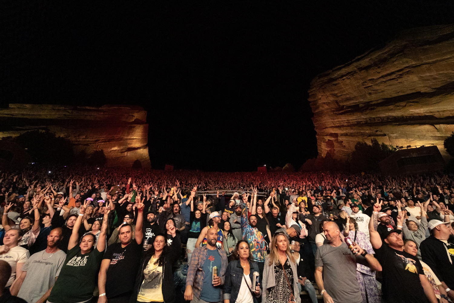 Red Rocks, audience, 303 music, fans